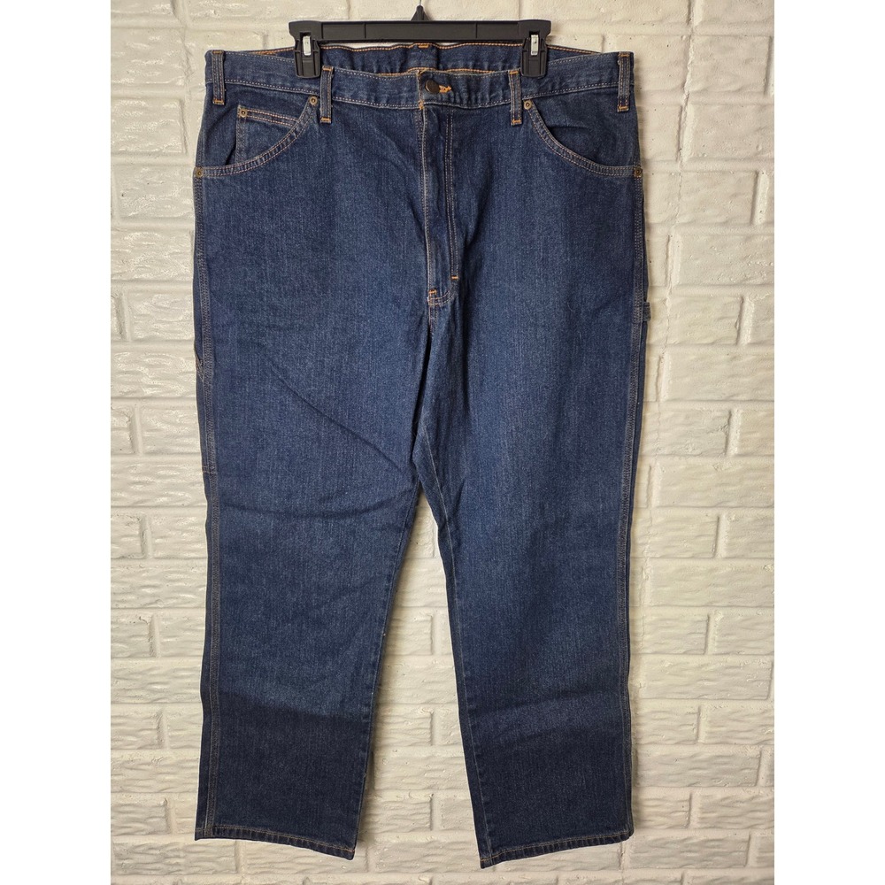 WORK N SPORT jeans Men's size 40 x 30 Carpenter style Denim Dark wash Stretch